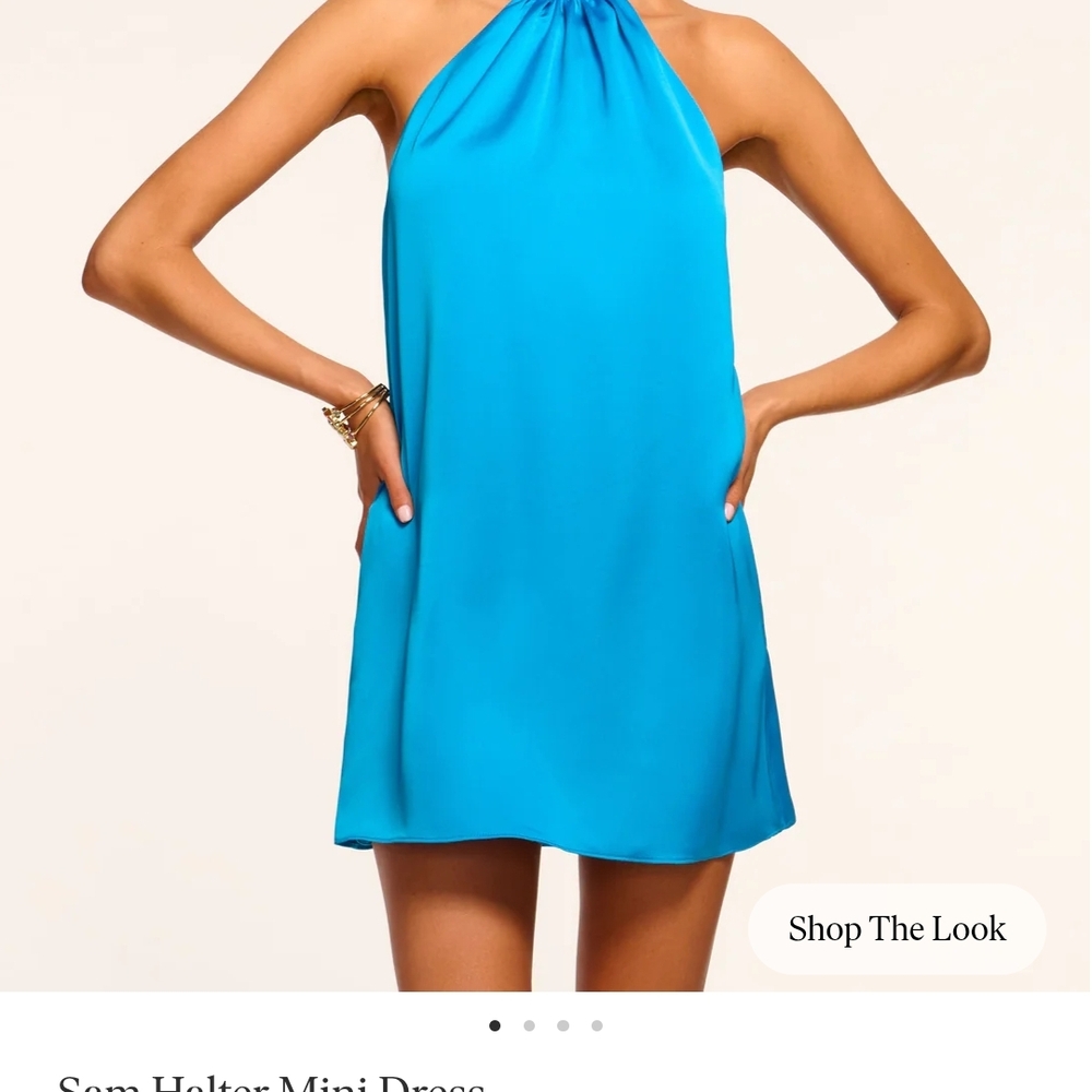 Ramy Brook Vibrant Blue Halter Mini Dress